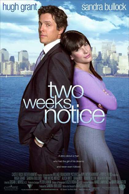 two weeks notice - due settimane per innamorarsi - film commedia con Sandra Bullock e Hugh Grant