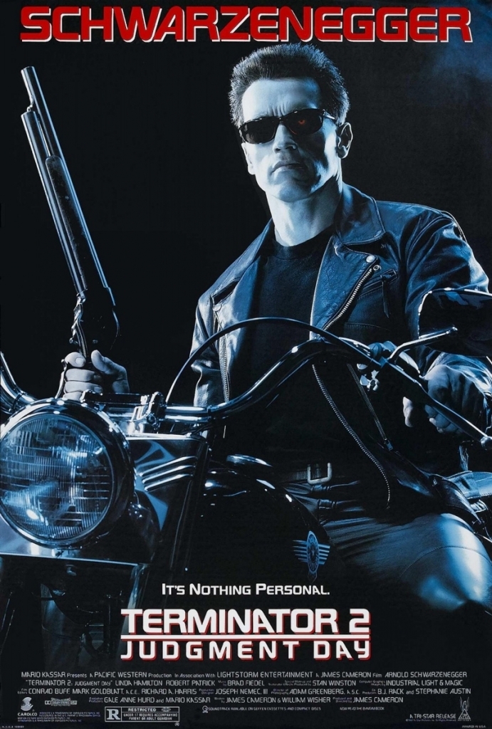Terminator 2 il giorno del giudizio film di fantascienza d James Cameron con Arnold Schwarzenegger 